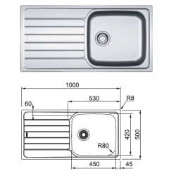 Zlewozmywak Franke Spark SKX 611-100 jedwab 101.0504.059